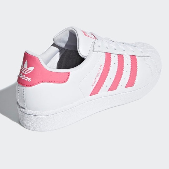 Adidas Superstar White & Hot Pink - Picture 5 of 7